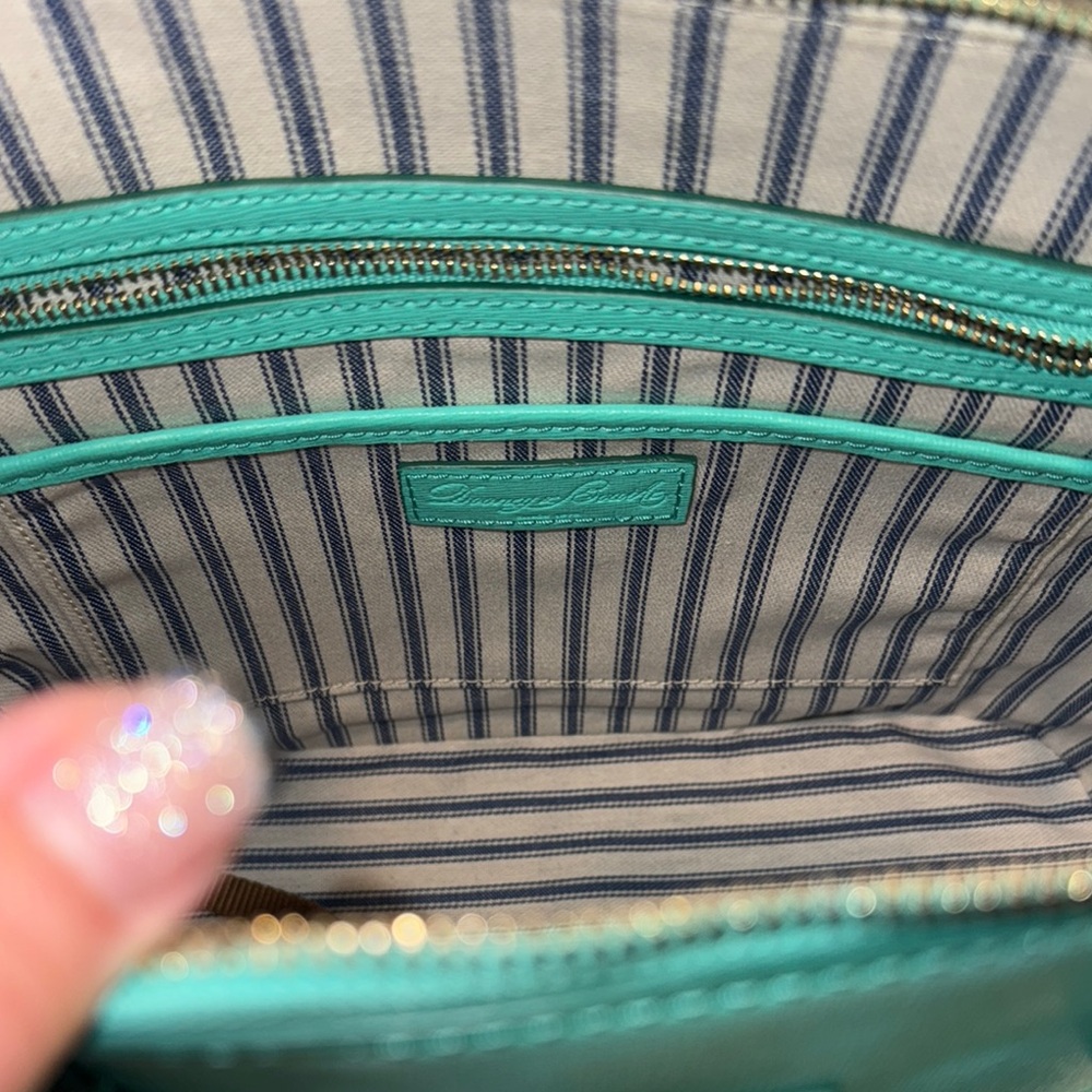 NWT Aqua Dooney & Bourke Zip Satchel & Shoulder Strap - Picture 8 of 11